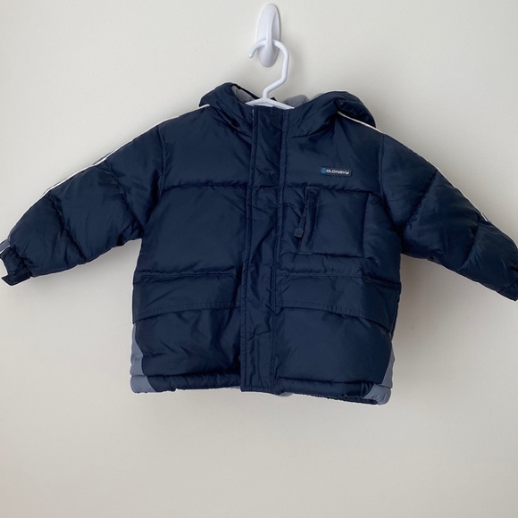 Old Navy Toddler Winter Jacket Navy with Gray details - Picture 1 of 4